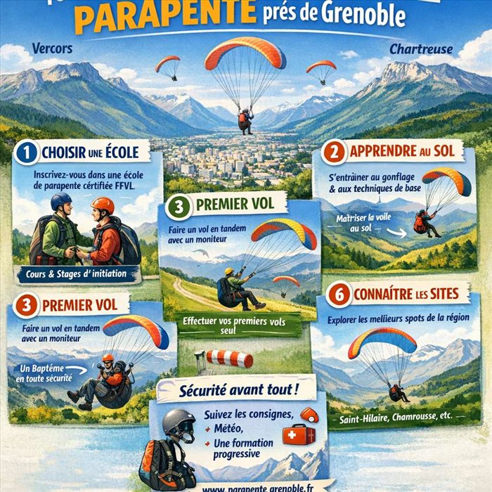 Comment débuter le parapente près de Grenoble en toute sécurité ?
