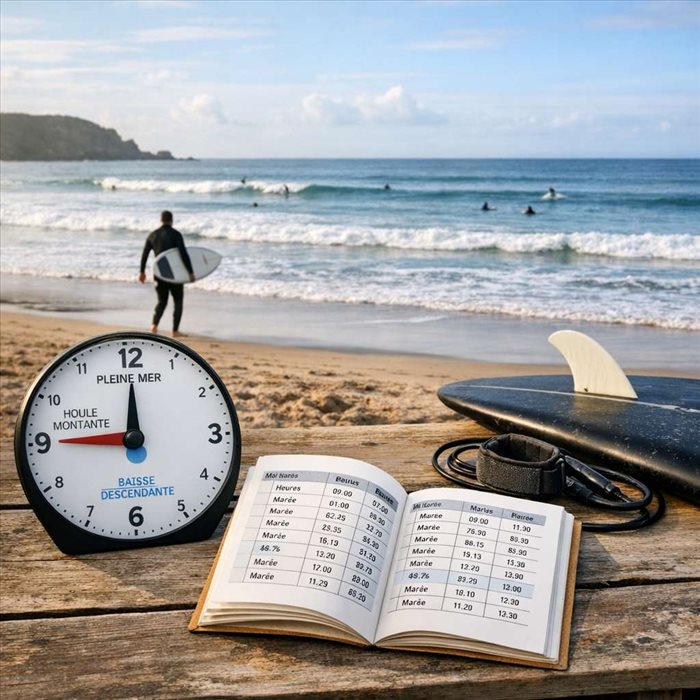 Comment lire les marées pour surfer à Siouville : guide pratique