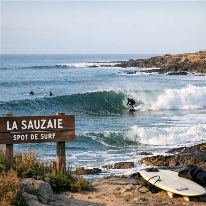 Quelle houle pour surfer à la Sauzaie ? Guide complet