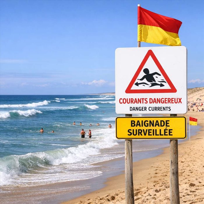 Courants à Biscarrosse Plage : risques et conseils