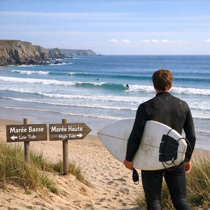 Quelle marée choisir pour surfer à La Palue ? Guide complet