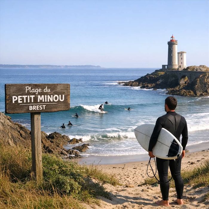 Surfer le Petit Minou à Brest : guide complet et conseils