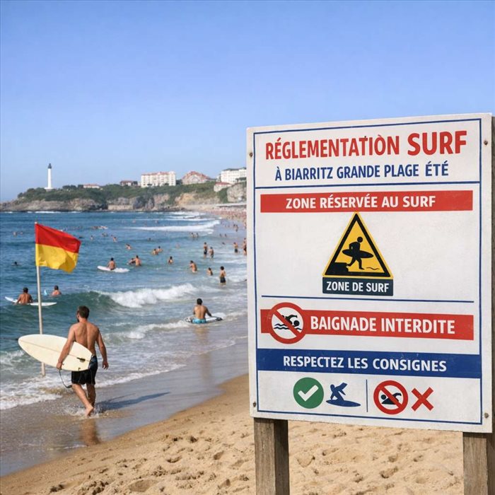 Réglementation pour surfer à Biarritz Grande Plage l’été : guide