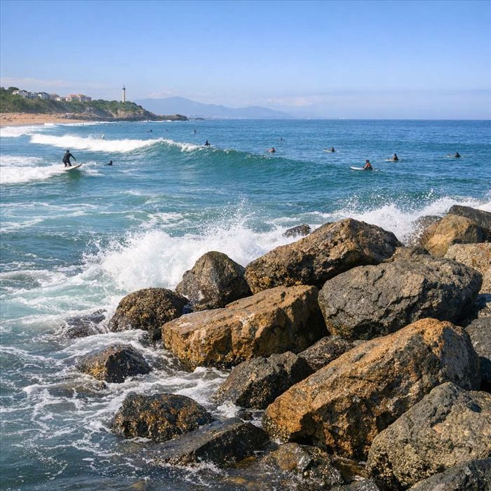 Lire les rochers au spot du VVF à Anglet | Guide