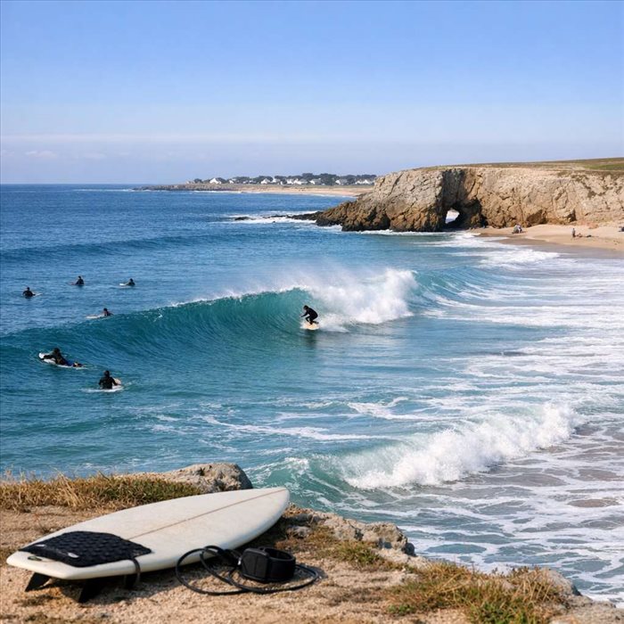 Quelle houle pour surfer Port Blanc à Quiberon ?
